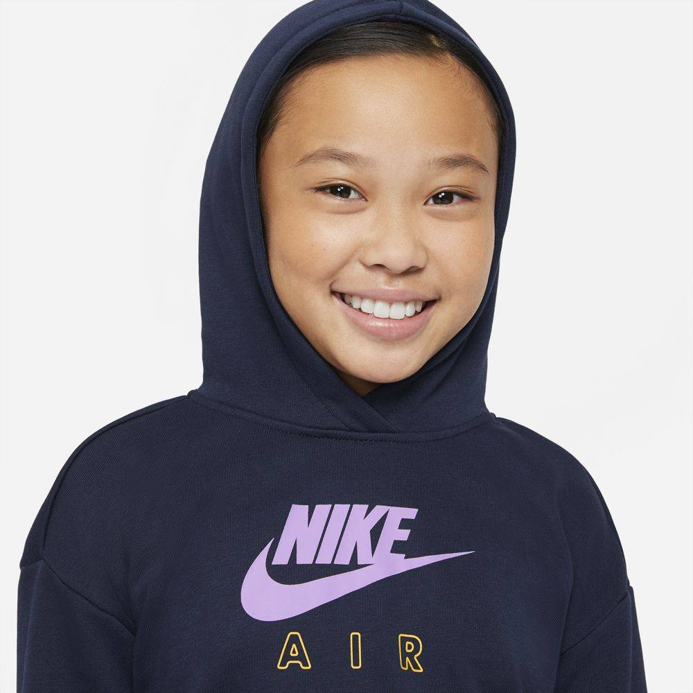 NIKE GIRLS AIR CROPPED FT HOODIE