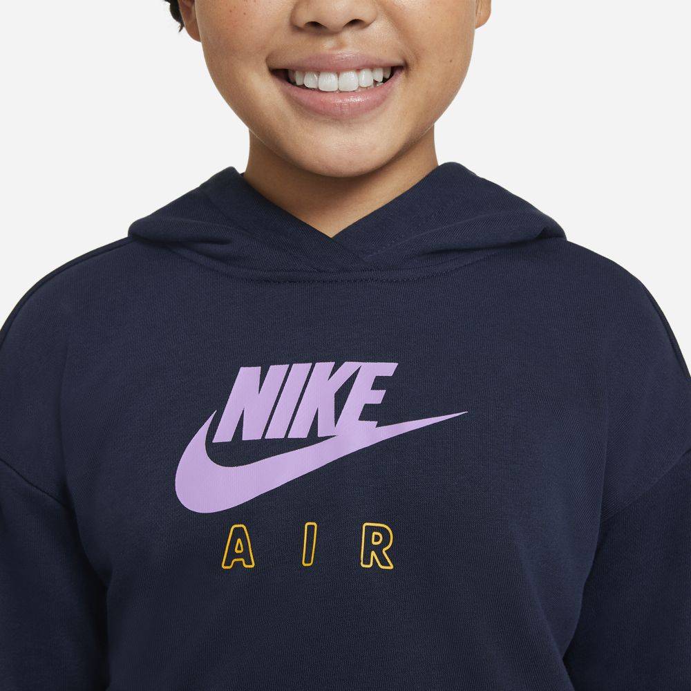 NIKE GIRLS AIR CROPPED FT HOODIE