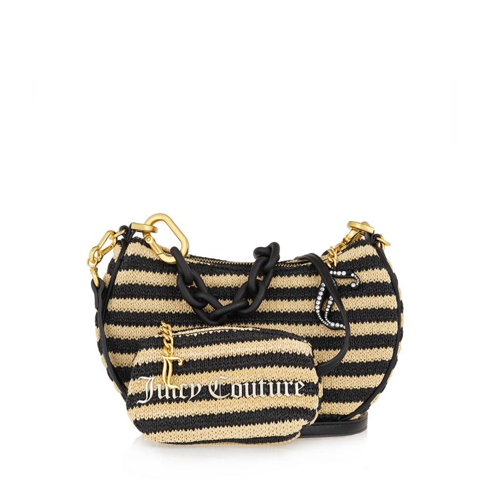 JUICY COUTURE BLOSSOM STRAW SMALL HOBO