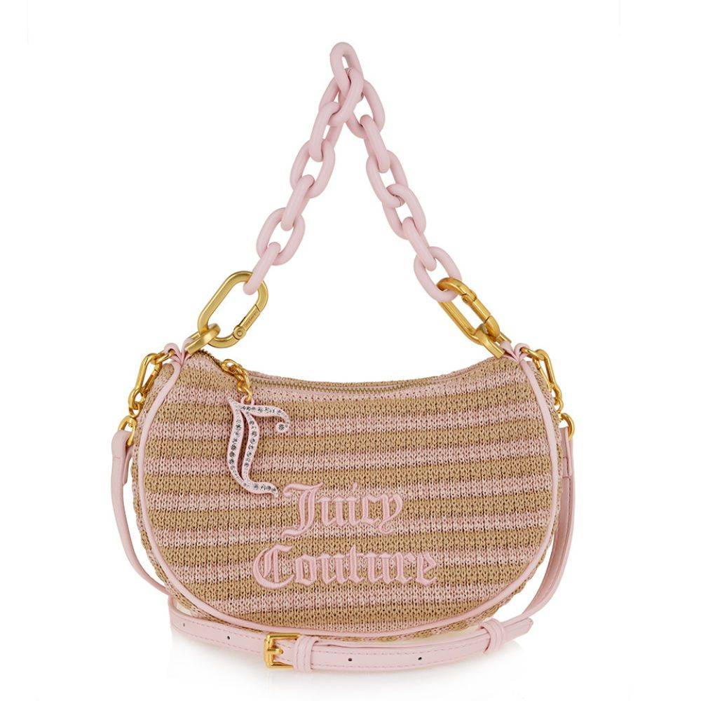 JUICY COUTURE BLOSSOM STRAW SMALL HOBO