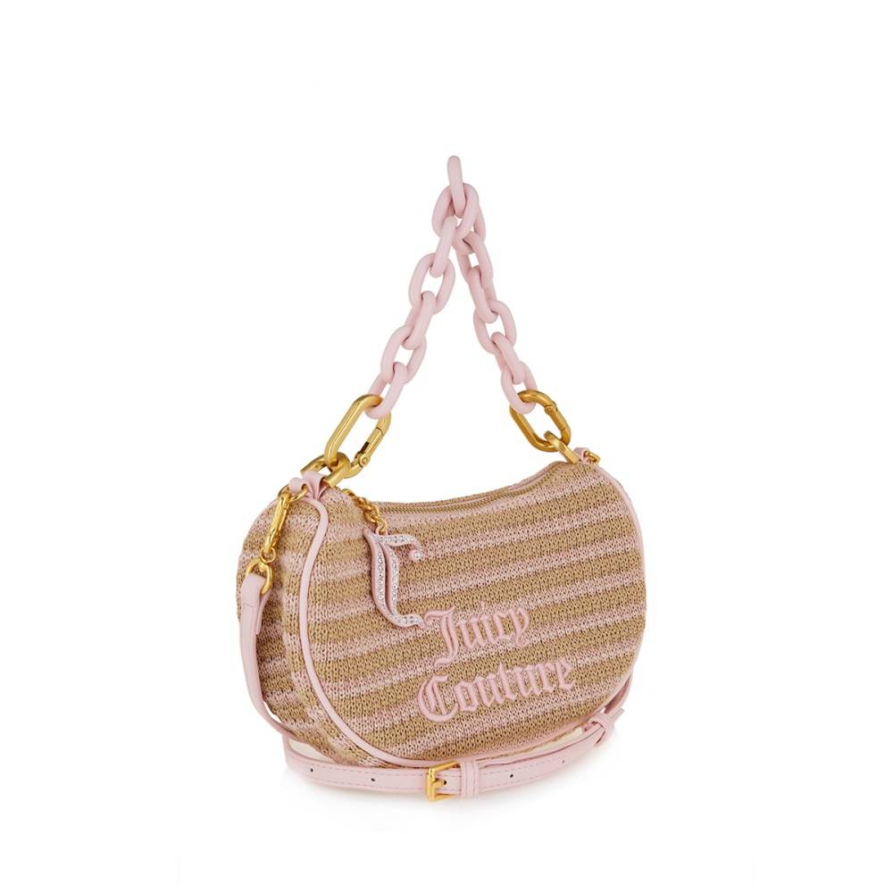 JUICY COUTURE BLOSSOM STRAW SMALL HOBO