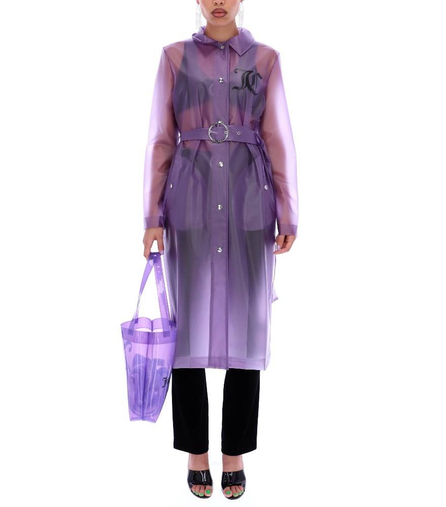 JUICY COUTURE TAILORED SHEER PVC COAT