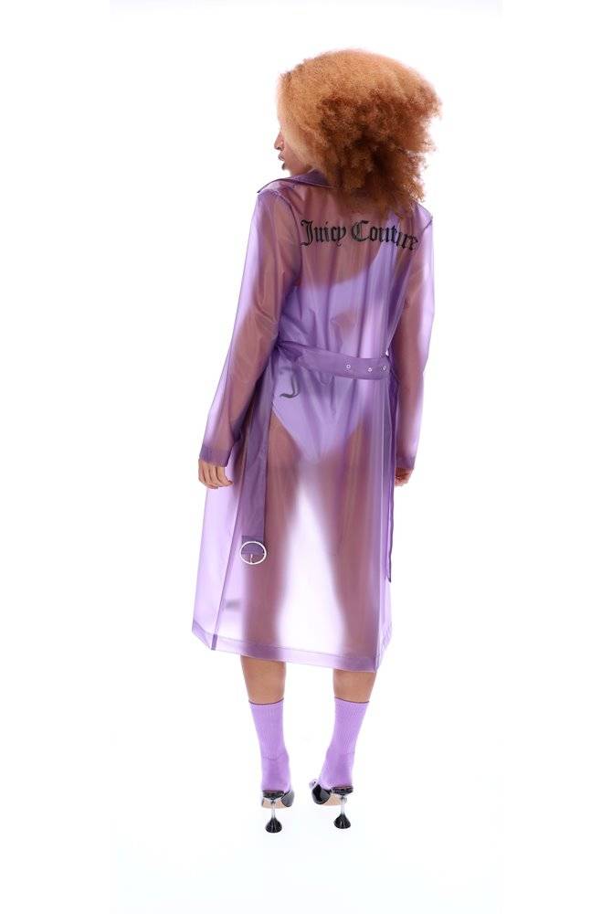 JUICY COUTURE TAILORED SHEER PVC COAT