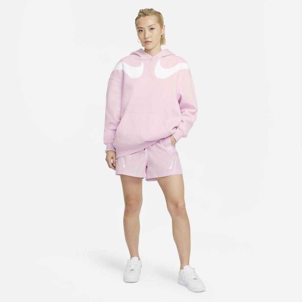 NIKE WOMENS SWOOSH GRAPHIC HIGH-RISE SHORTS