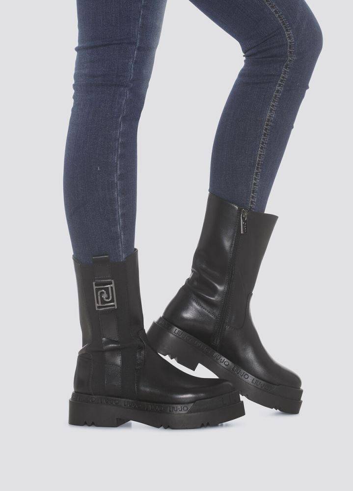 LIU JO LOVE 10 PLATFORM BOOTS WITH LOGO