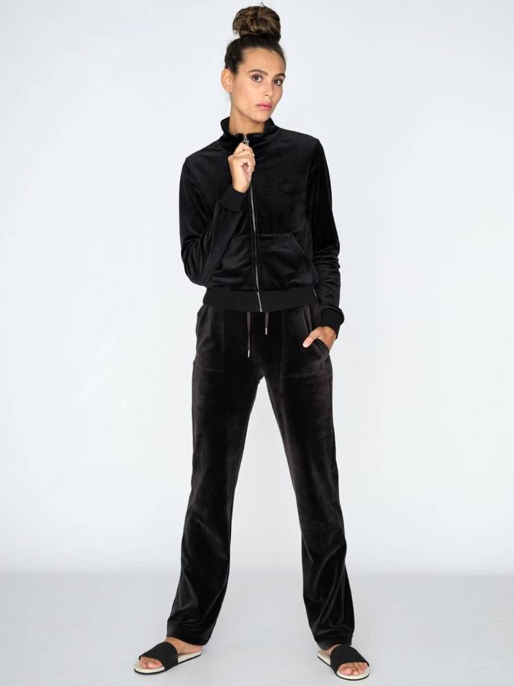 JUICY COUTURE LIEU COTTON RICH VELOUR TRACK TOP