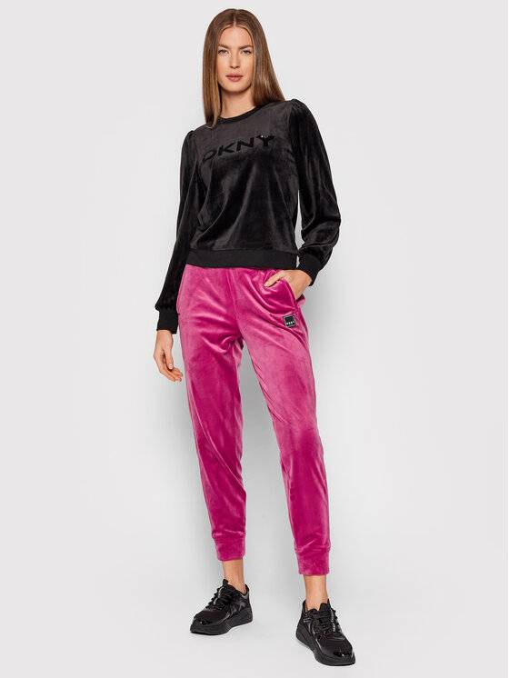 DKNY WOMENS RELAXED VELOUR JOGGER