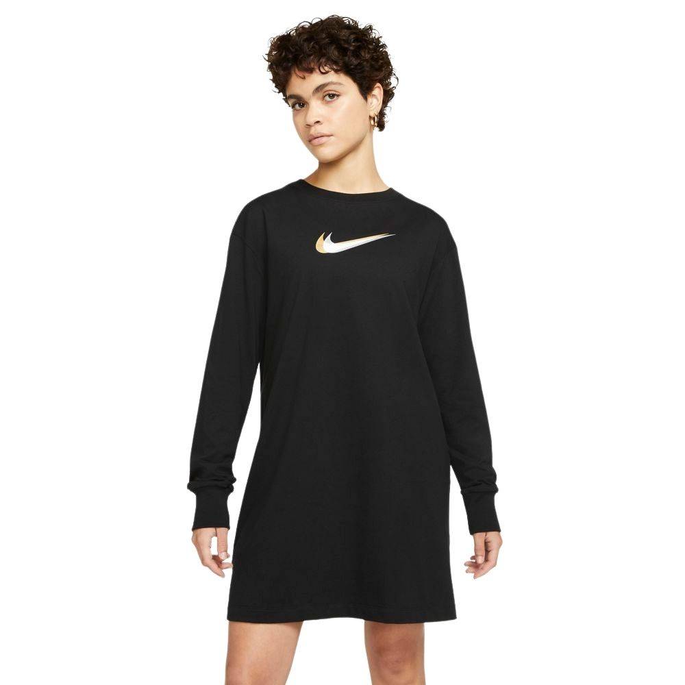 NIKE SPORTSWEAR WOMENS LONG SLEEVE DRESS DO2580 010 HERO