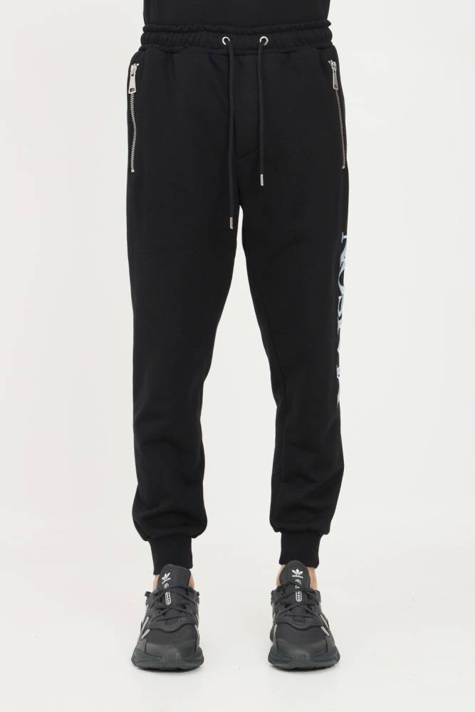 MAISON 9 PARIS EMBROIDERED LOGO TROUSERS