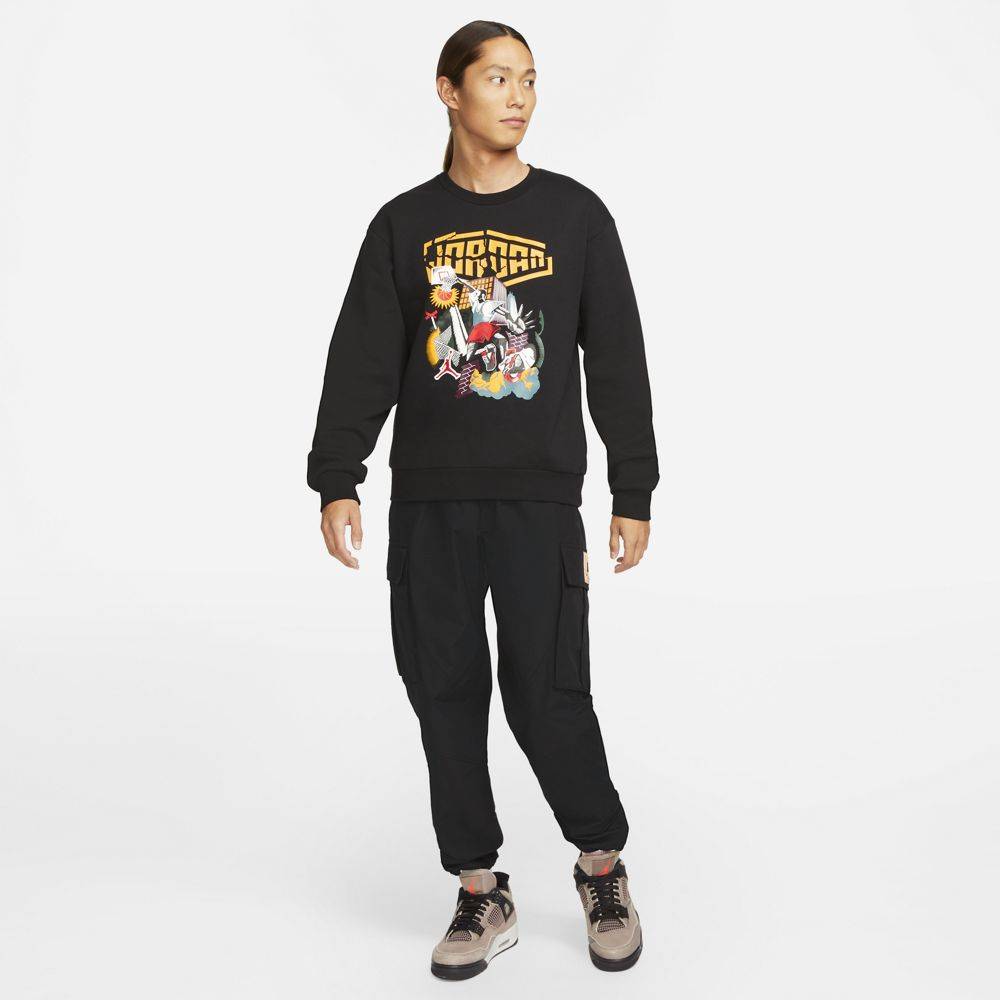 NIKE JORDAN SPORT DNA HYBRID FLEECE CREW