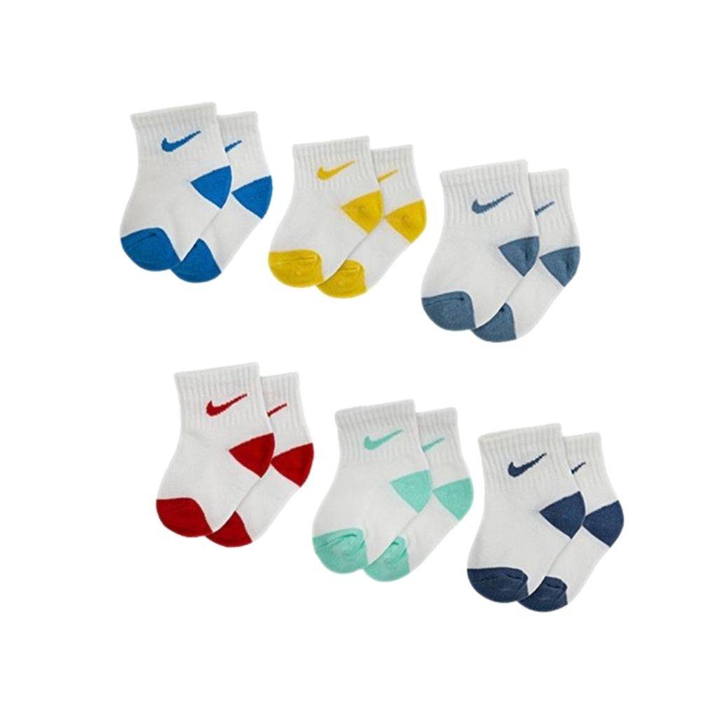 NIKE INFANT / TODDLER POP COLOR 6-PAIRS ANKLE SOCKS