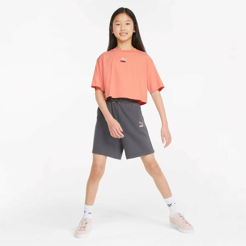 PUMA GIRLS CROPPED TEE JR