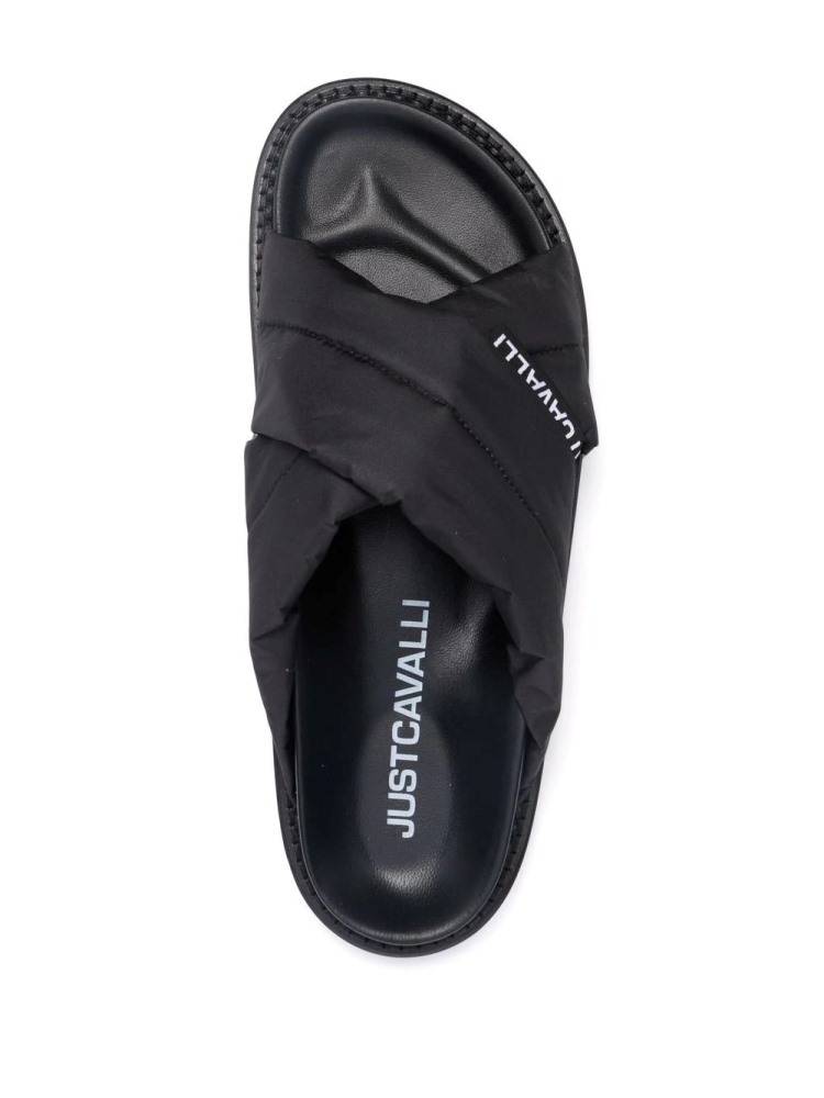 JUST CAVALLI CROSS-OVER STRAP MENS SLIDES