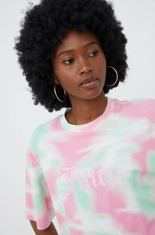 JUICY COUTURE TIE DYE CROPPED TEE