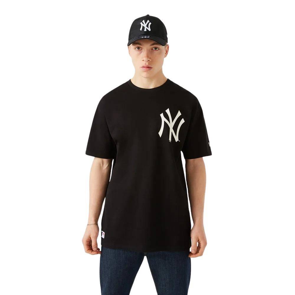 New Era Big Logo Oversized New York Yankees Men's T-Shirt Black 12195450