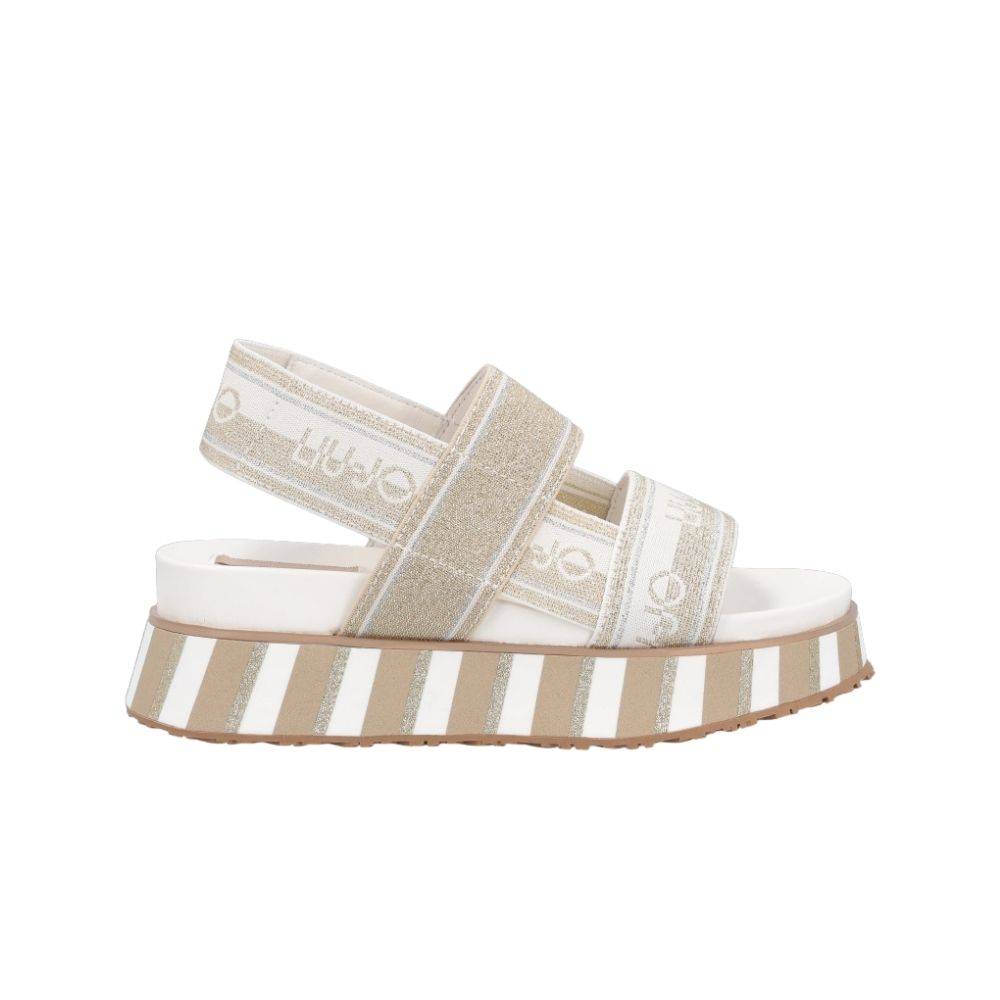 LIU JO FRIDA 11 - SANDALS WITH JACQUARD LOGO