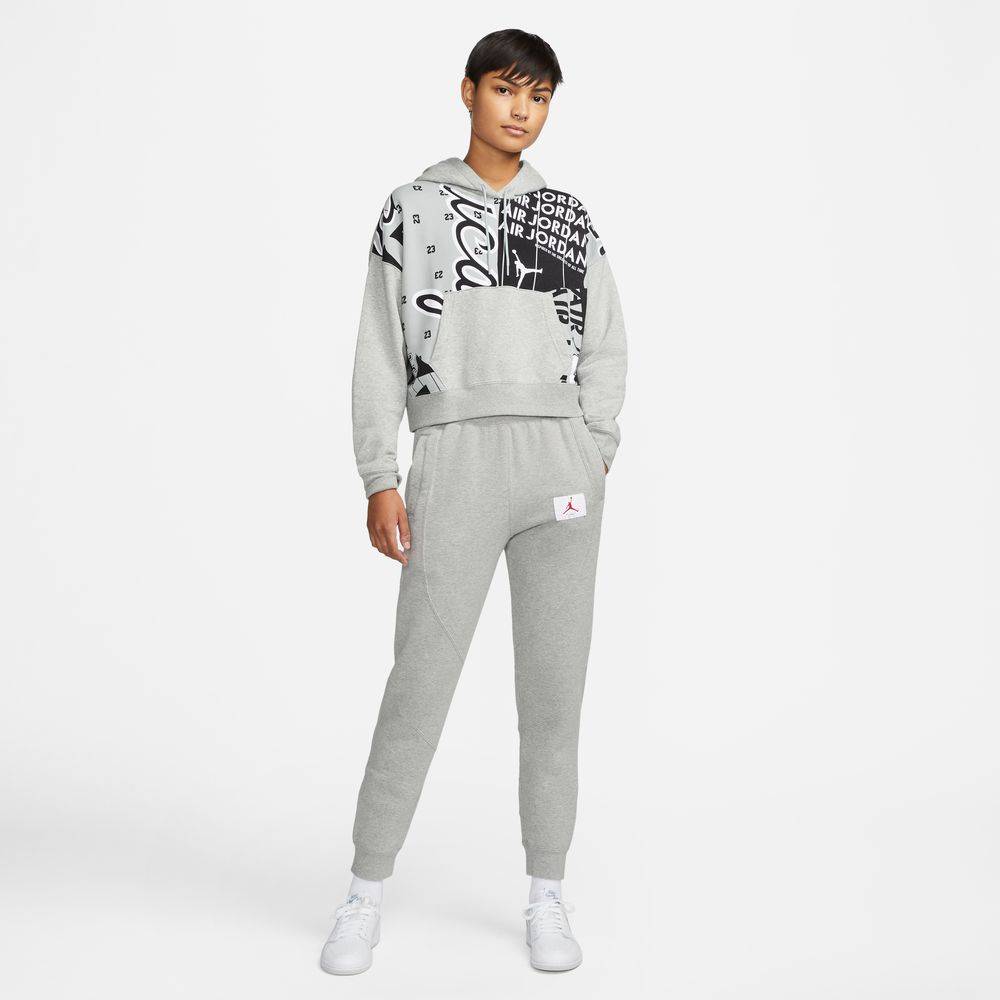 NIKE JORDAN WOMENS ALL-OVER-PRINT CROPPED HOODIE