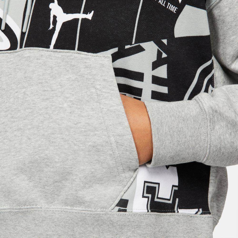 NIKE JORDAN WOMENS ALL-OVER-PRINT CROPPED HOODIE