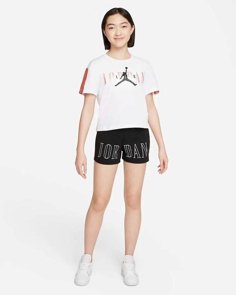 NIKE JORDAN GIRLS PINK SATIN JUMPMAN SHORT