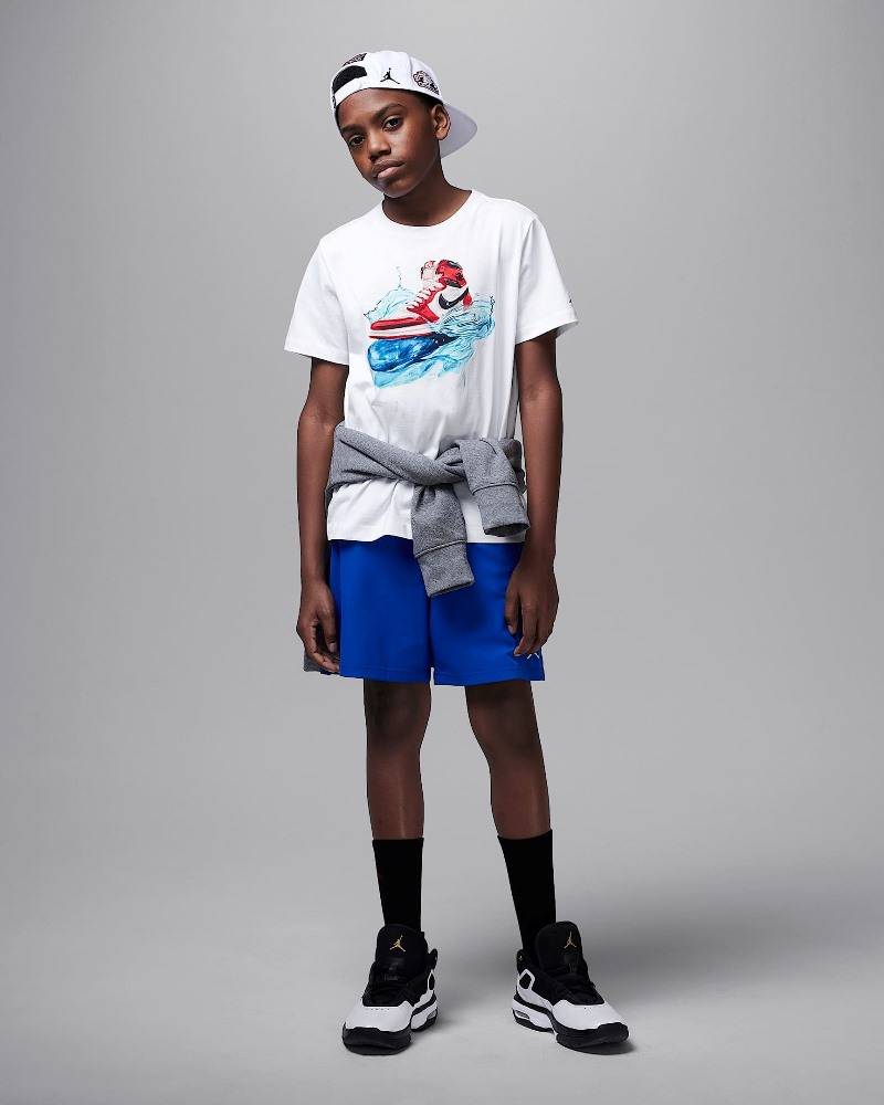 NIKE JORDAN BOYS AJ1 WAVE SS TEE