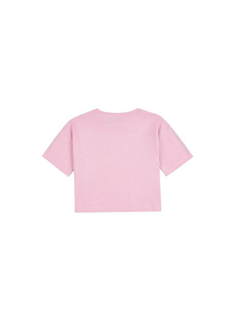 JUICY COUTURE GIRLS DIAMANTE CROP BOXY TEE