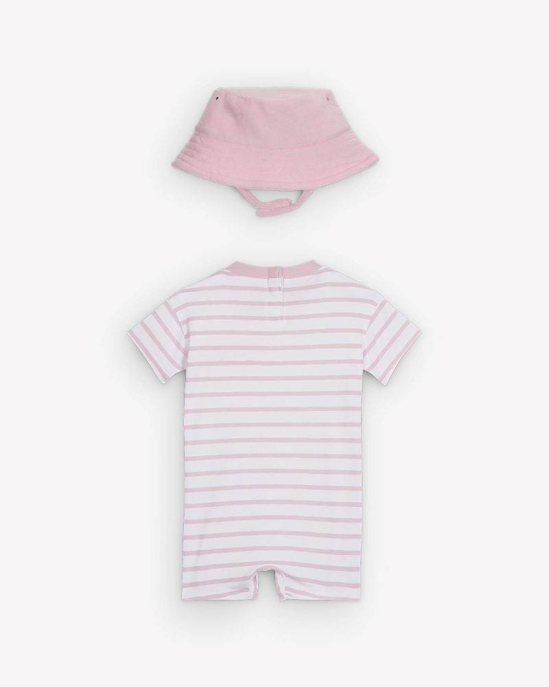 NIKE BABY GIRL TOWEL TERRY SS / SL ROMPER