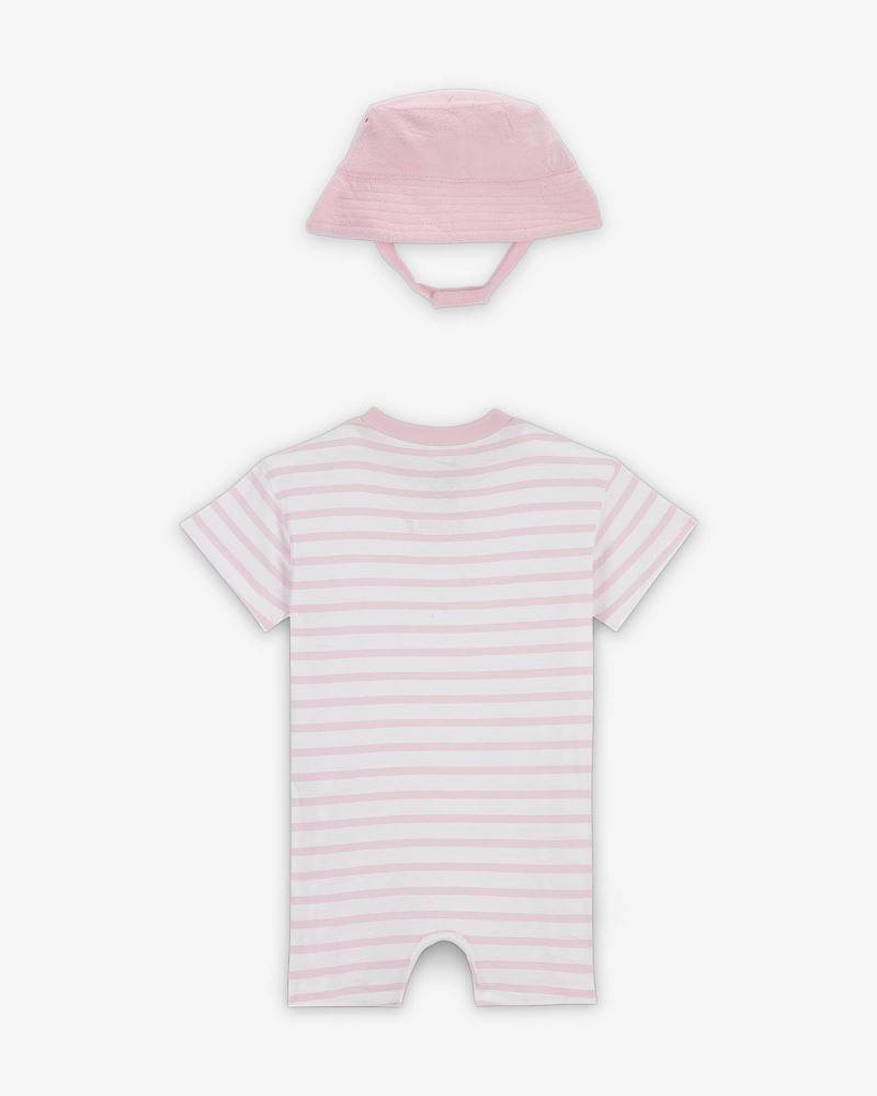 NIKE INFANT GIRLS TOWEL TERRY SS / SL ROMPER