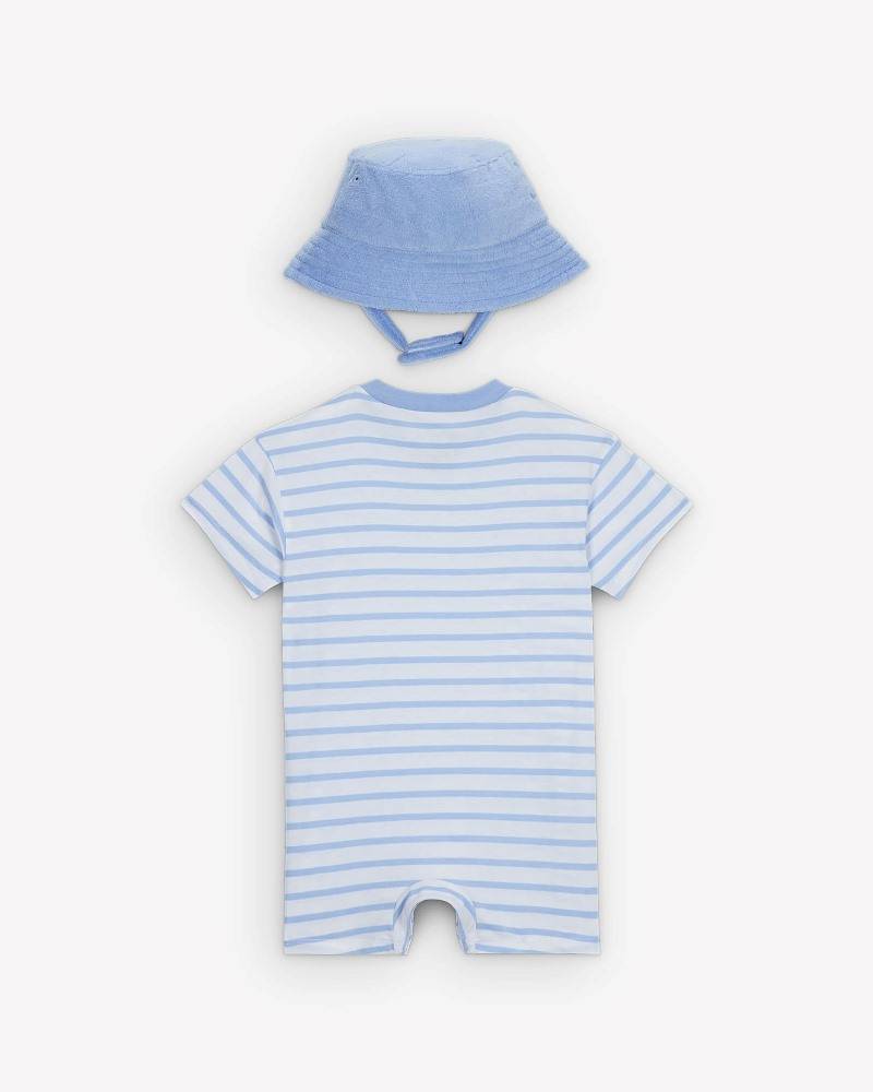 NIKE INFANT BOYS TOWEL TERRY SS / SL ROMPER