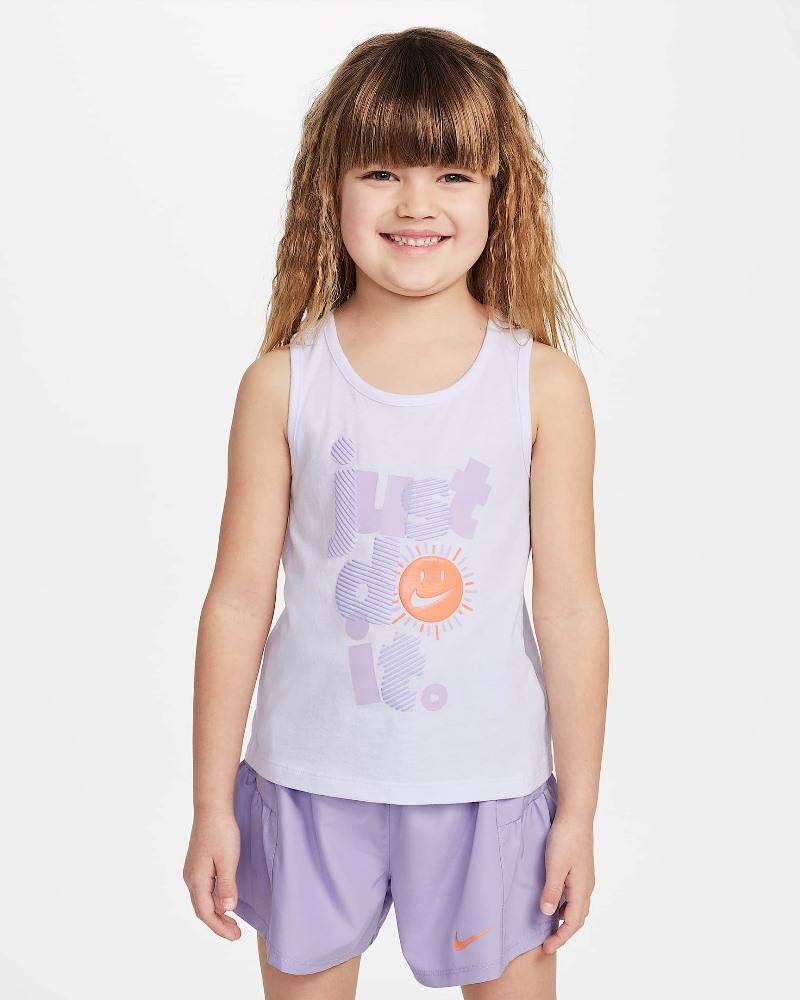 NIKE LITTLE GIRLS SUNNY SWOOSH TANK SHORT SET