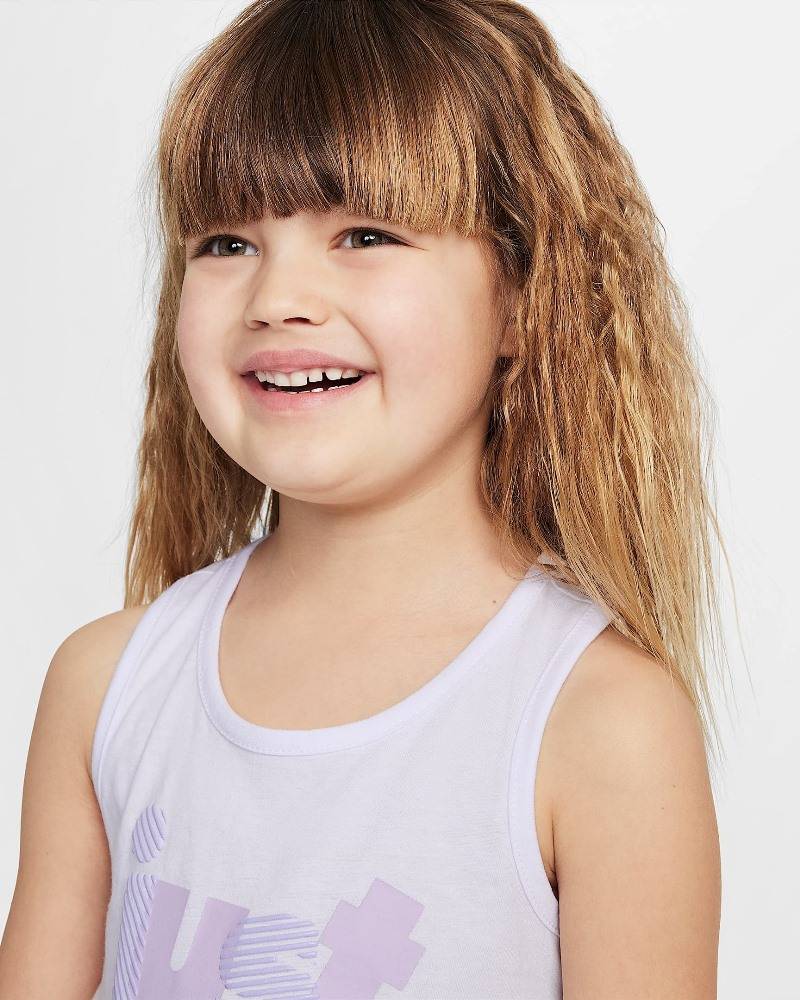 NIKE LITTLE GIRLS SUNNY SWOOSH TANK SHORT SET