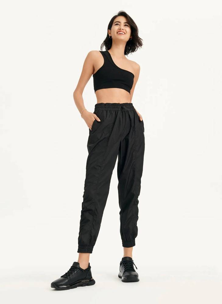 DKNY DOUBLE LAYERS ONE SHOULDER MESH TOP