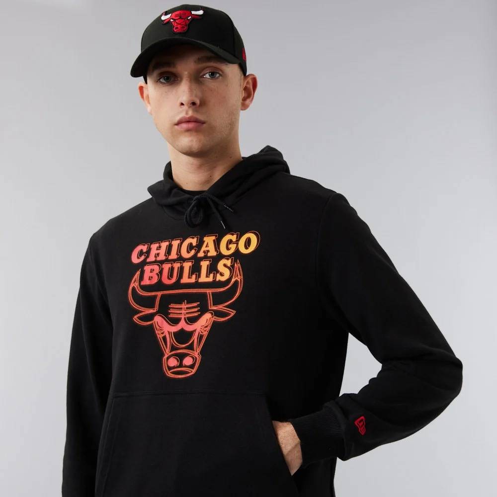 NEW ERA NBA CHICAGO BULLS NEON FADE HOODIE