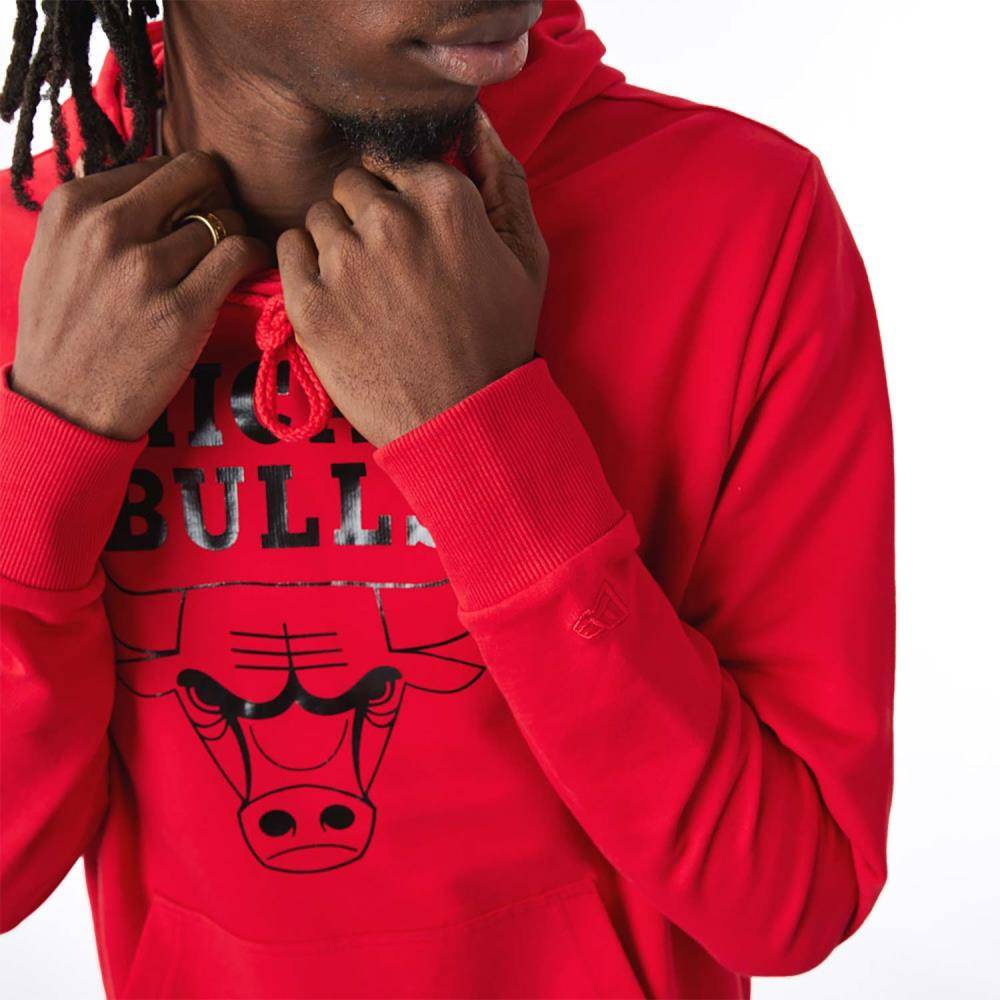 NEW ERA NBA CHICAGO BULLS FOIL PRINT HOODIE