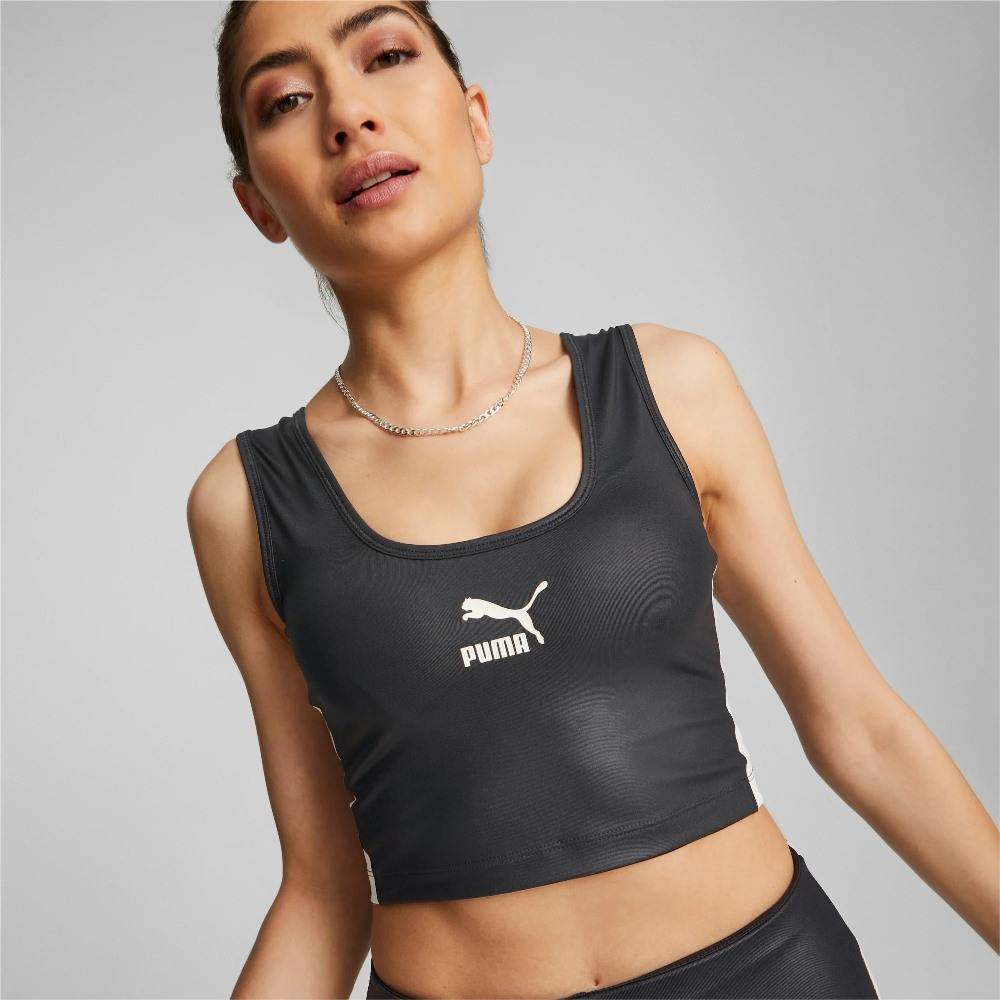 PUMA T7 SHINY CROPPED WOMENS TOP