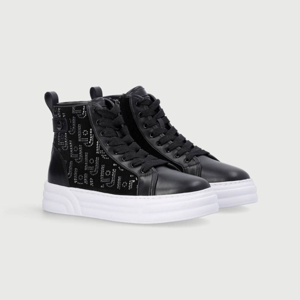 LIU JO CLEO 05 - HIGH TOP SNEAKERS WITH GEMSTONES