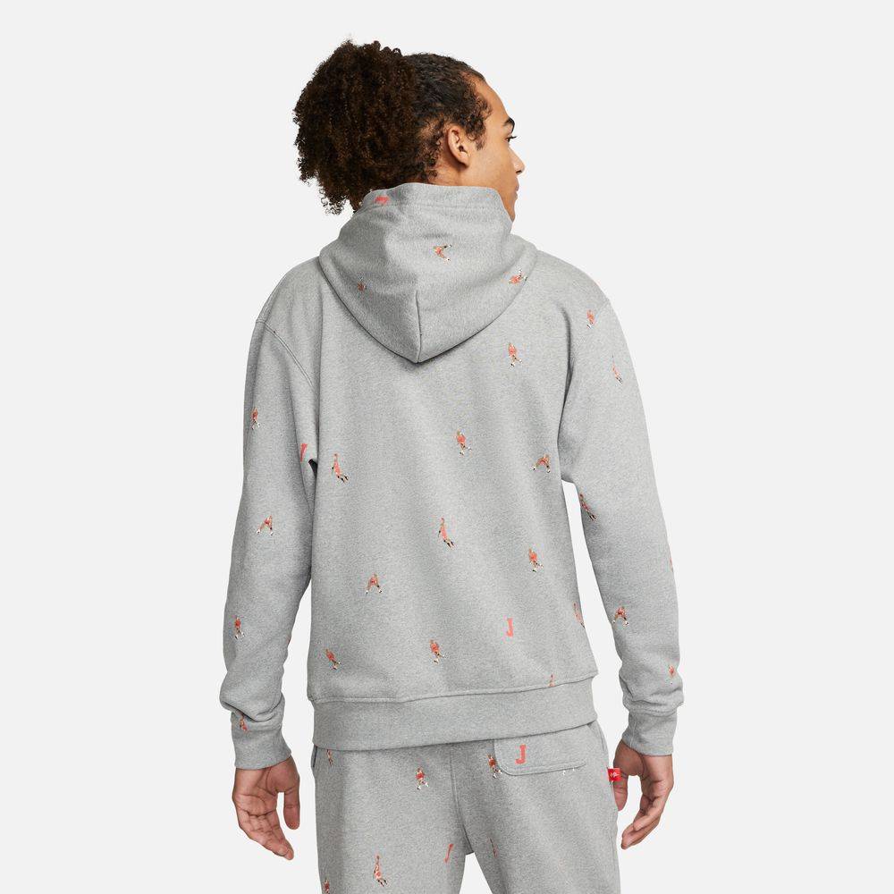 NIKE JORDAN ESSENTIALS STATEMENT PRINTED FLEECE HOODIE