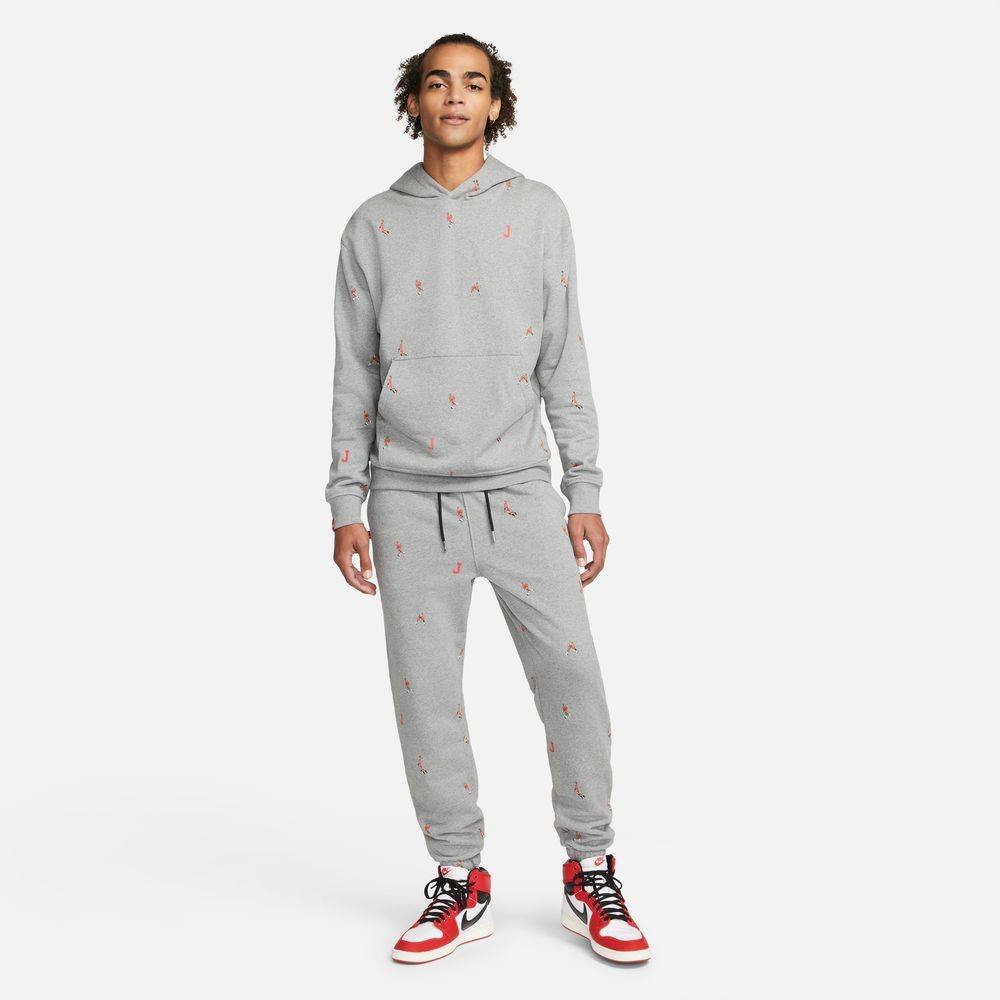 NIKE JORDAN ESSENTIALS STATEMENT PRINTED FLEECE HOODIE