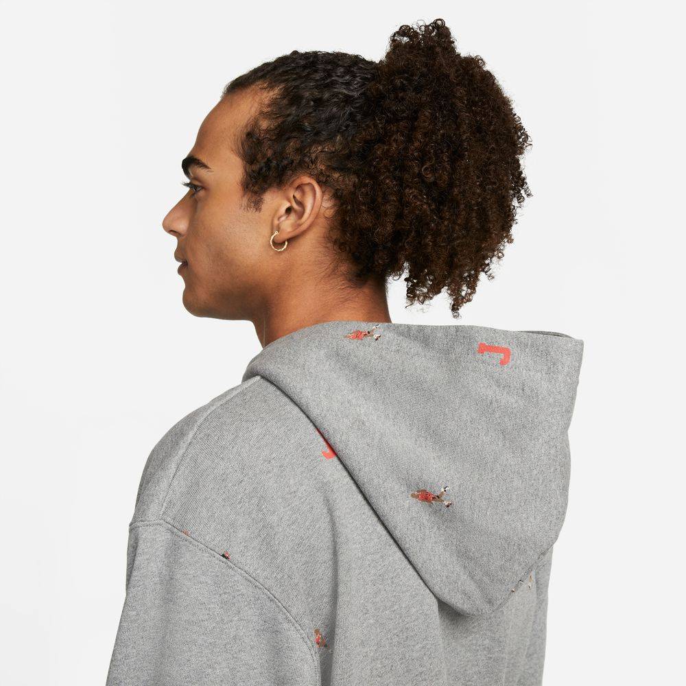 NIKE JORDAN ESSENTIALS STATEMENT PRINTED FLEECE HOODIE