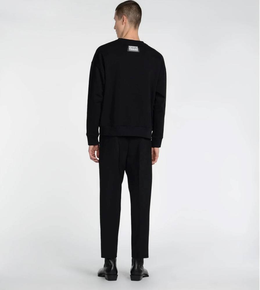 JUST CAVALLI SPRAY PRINT CREW SWEATSHIRT