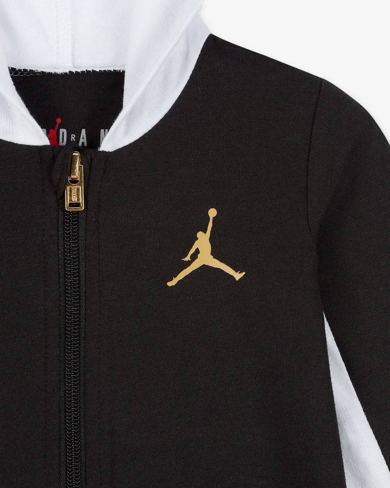NIKE JORDAN INFANT HOLIDAY SHINE HOODED COVERALL
