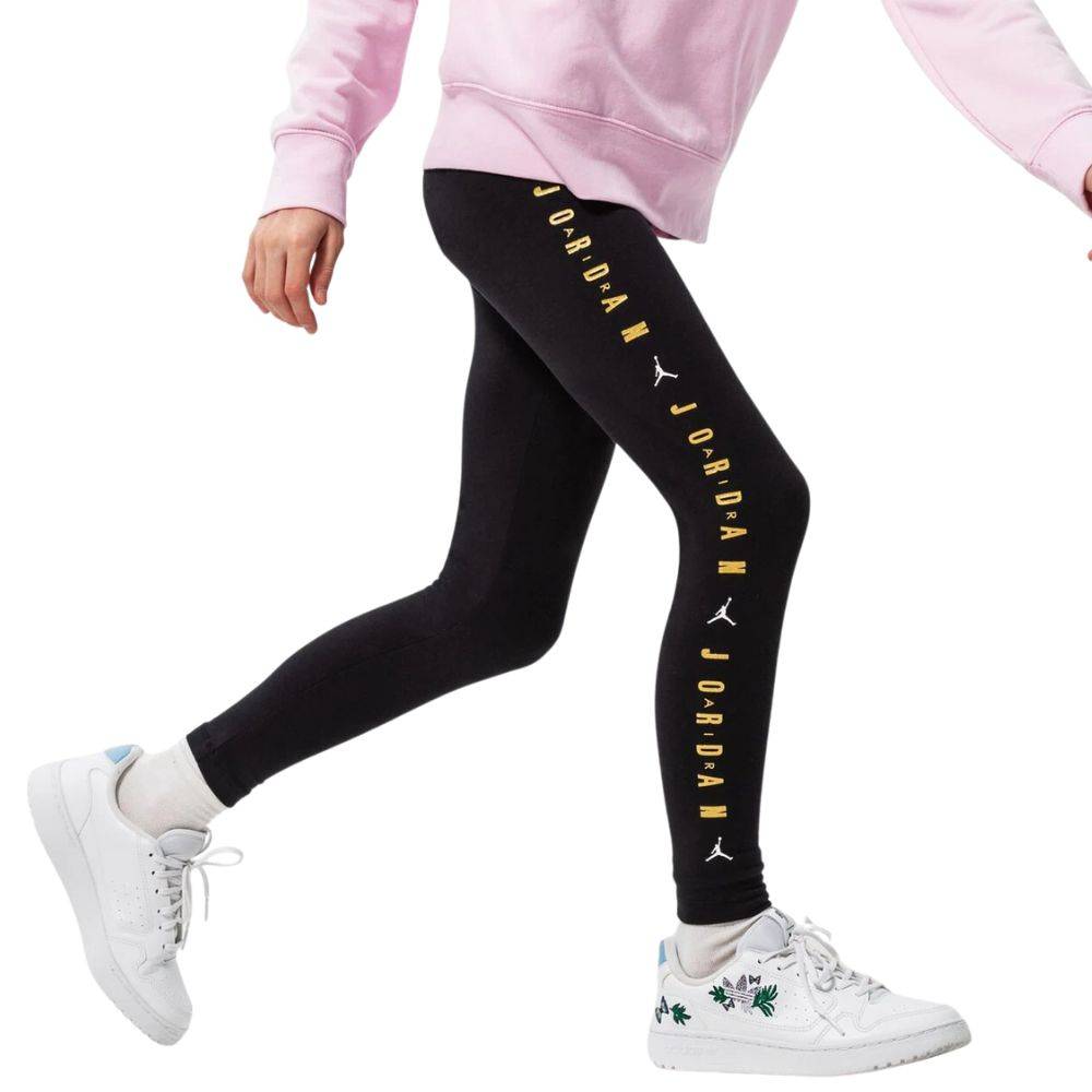 Stylish Nike Leggings with Gold Glitter Logo - Size XS