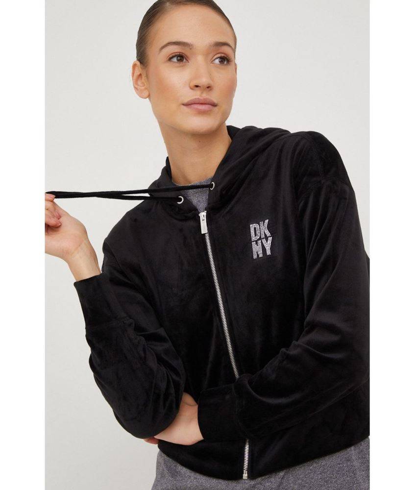 Dkny velour outlet hoodie