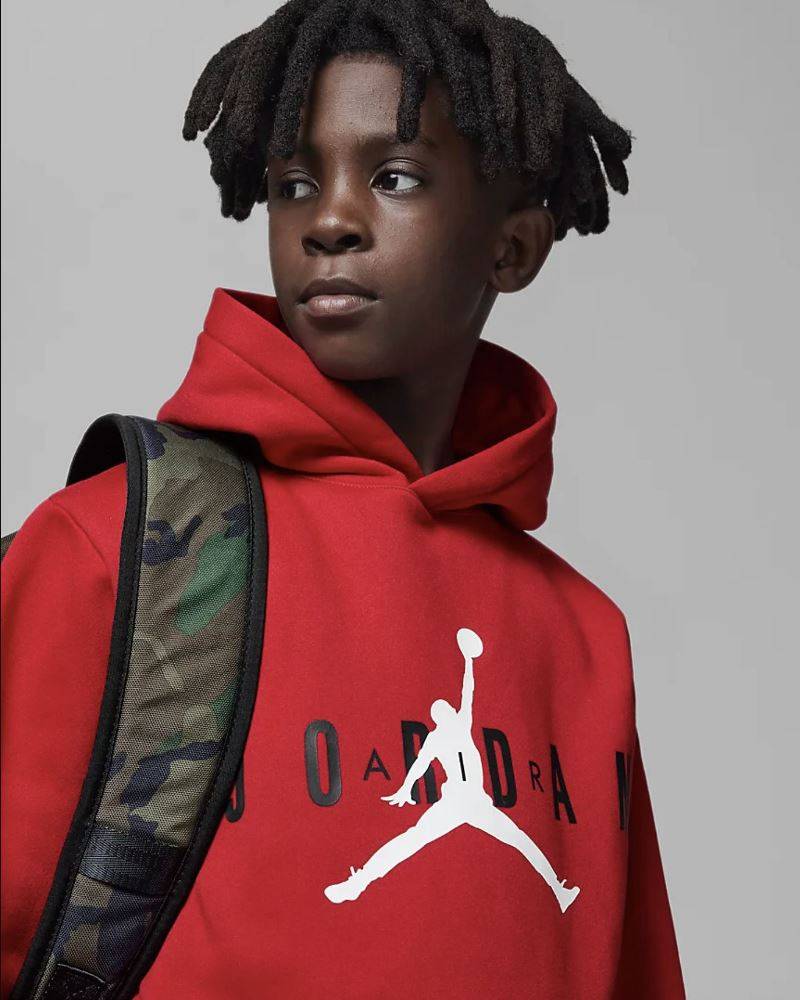 NIKE JORDAN BIG KIDS JUMPMAN SUSTAINABLE PULLOVER