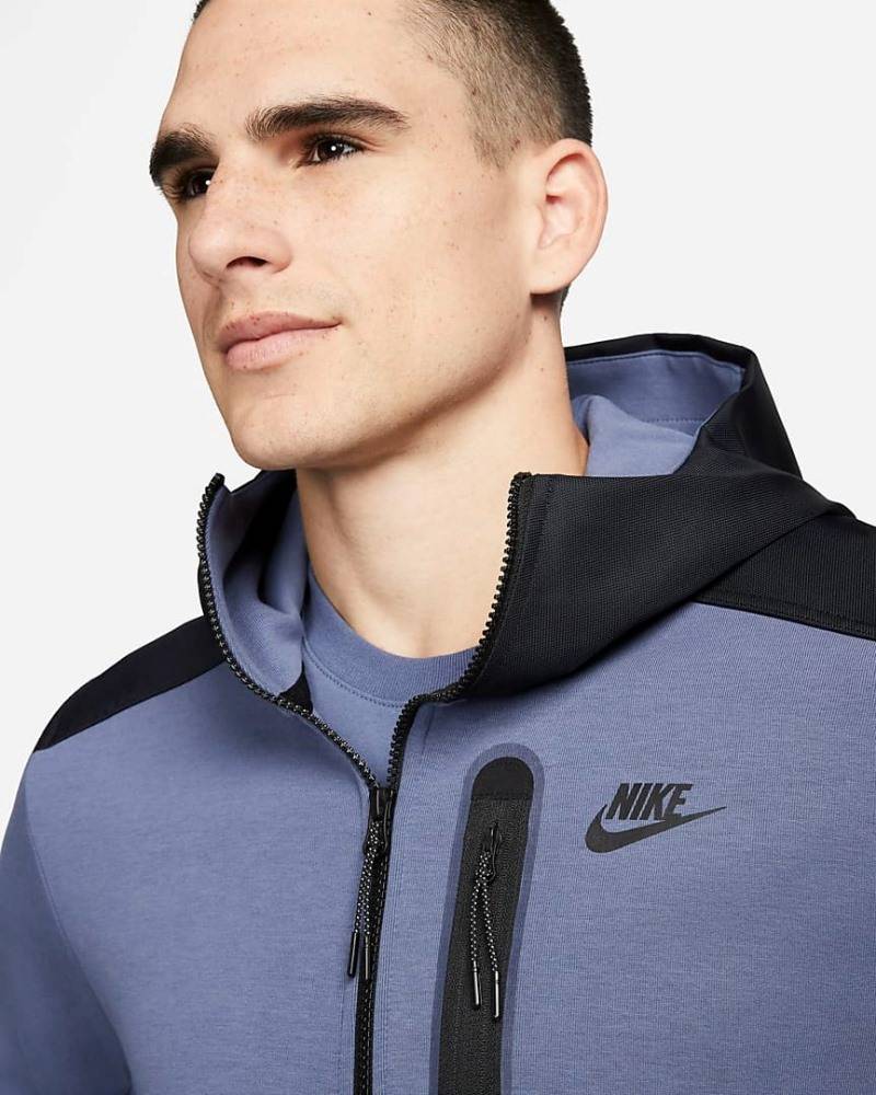 NIKE TECH FLEECE OVERLAY FULL-ZIP HOODIE