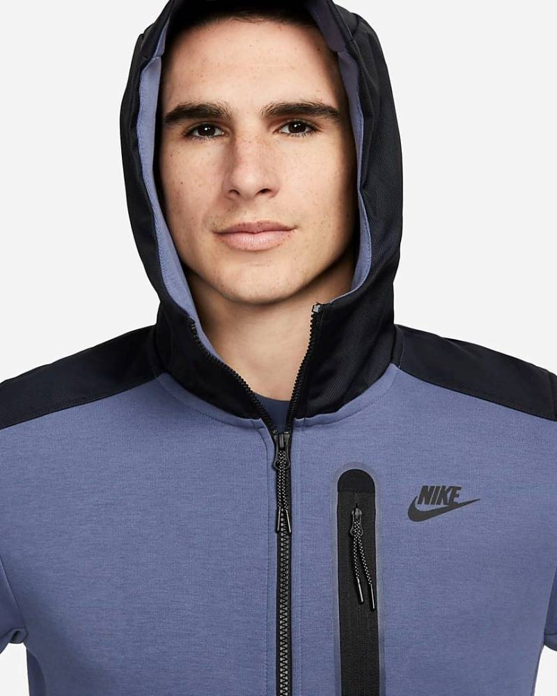 NIKE TECH FLEECE OVERLAY FULL-ZIP HOODIE