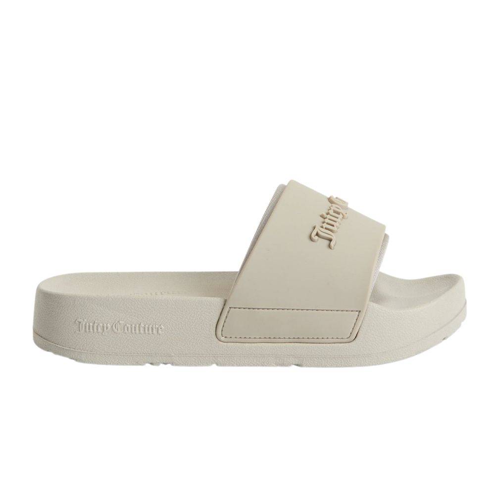 JUICY COUTURE BREANNA STACKED LOGO EMBOSSED SLIDES