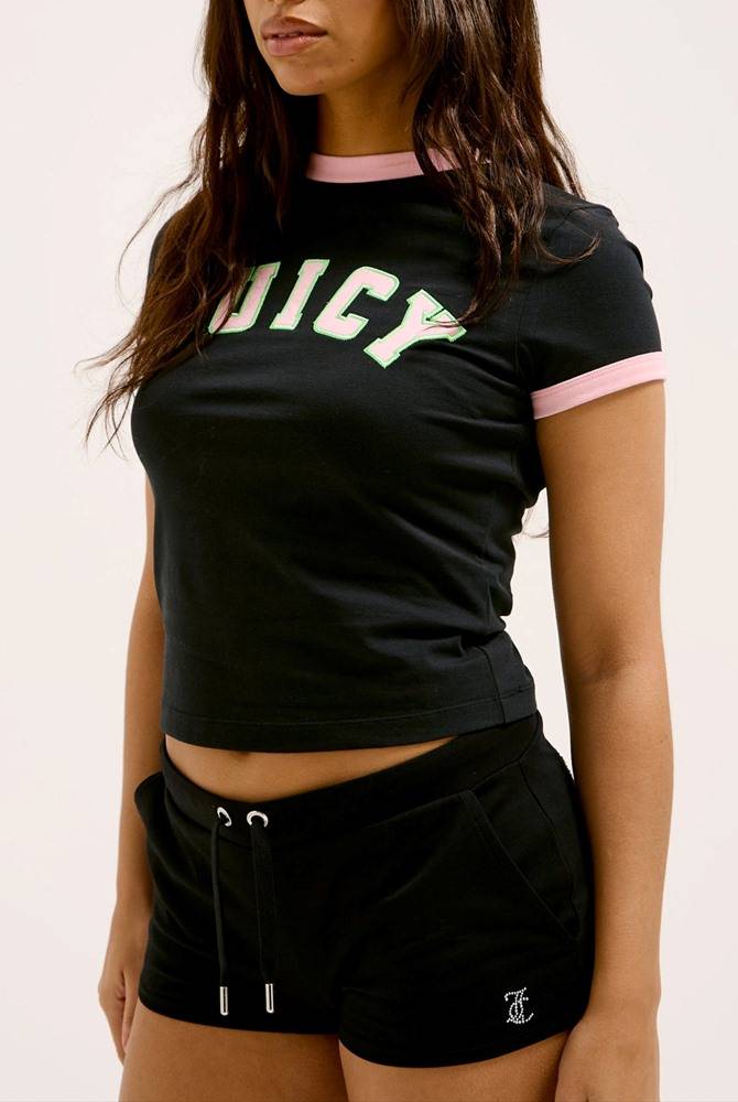 JUICY COUTURE COLLEGIATE RINGER T-SHIRT