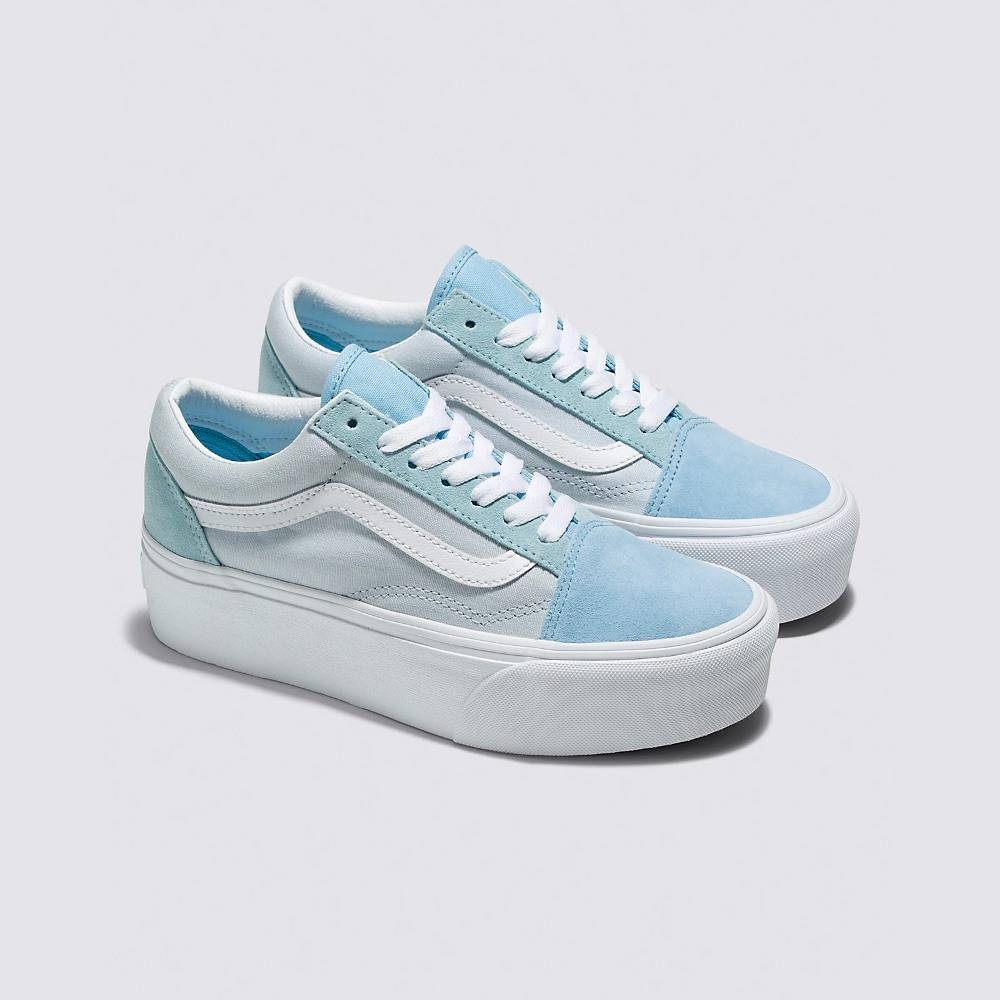 VANS COLOR BLOCK WOMENS OLD SKOOL PLATFORM