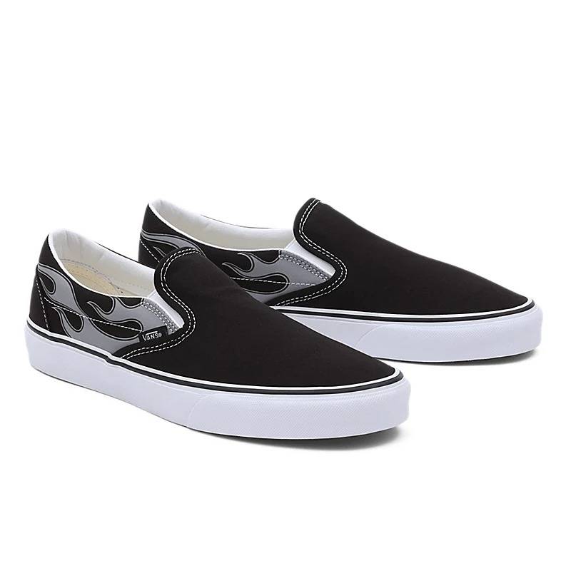 VANS CLASSIC REFLECTIVE FLAME SLIP-ON SHOES