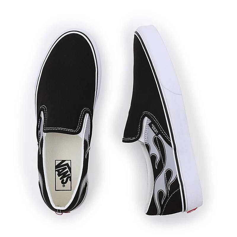 VANS CLASSIC REFLECTIVE FLAME SLIP-ON SHOES